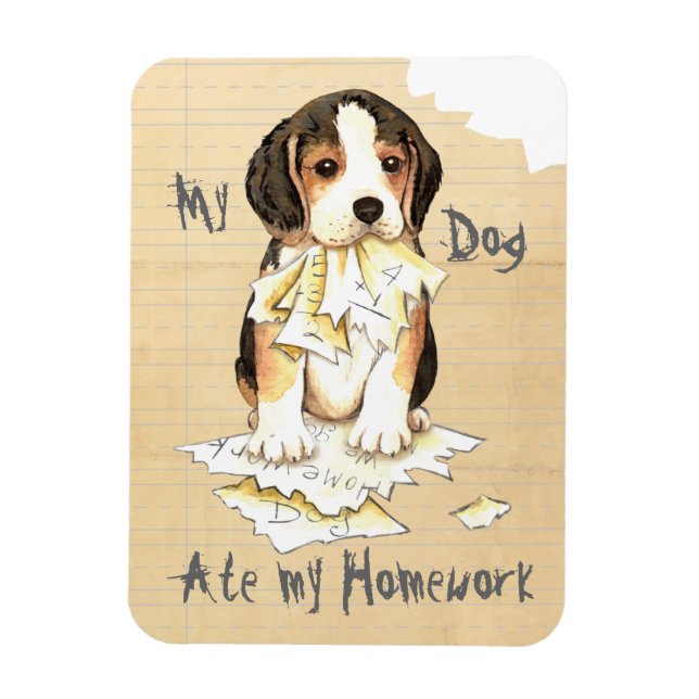 Íman Minha Beagle Comeu Meu Trabalho De Casa (Vertical)