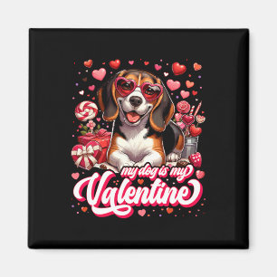 Íman Minha Beagle é Minha Camiseta do Dia dos Namorados