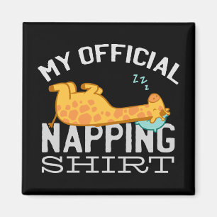 Íman Minha camisa oficial de dormir - Girafa preguiços