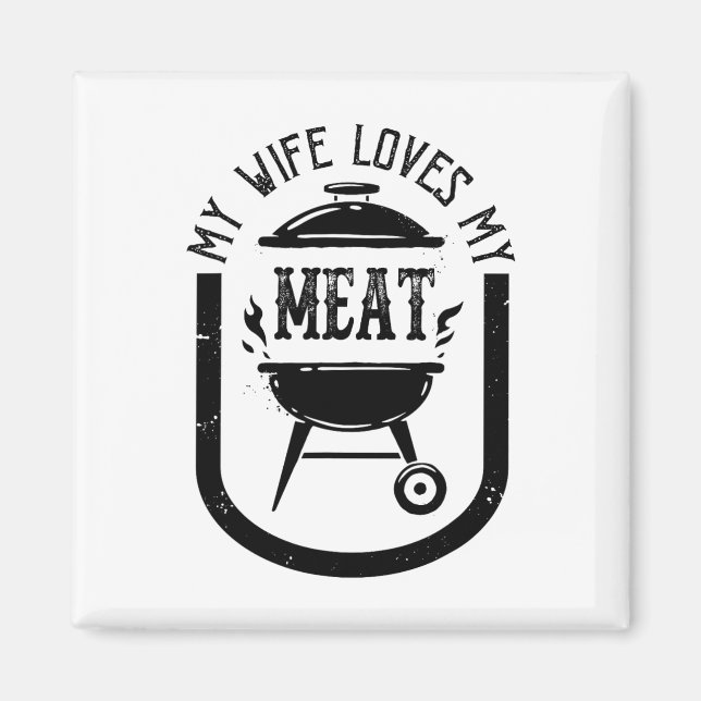 Íman Minha Esposa Ama Minha Meia Engraçada Pun Griling  (Frente)
