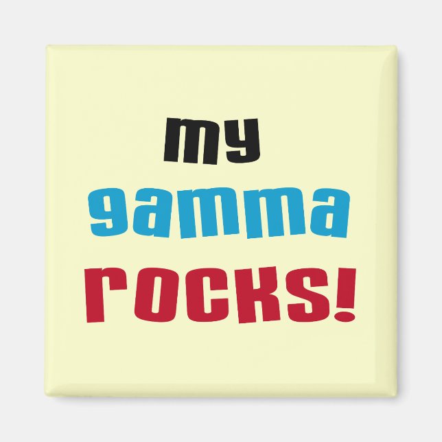 Íman Minha Gama Rocks T-shirts e presentes (Frente)