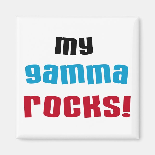 Íman Minha Gama Rocks T-shirts e presentes (Frente)