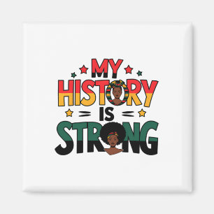 Íman Minha História É Mês Negro Forte Afro-Americano