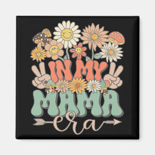 Íman Minha Mãe Era Floral Hippie Groovy Retro Dália Dia