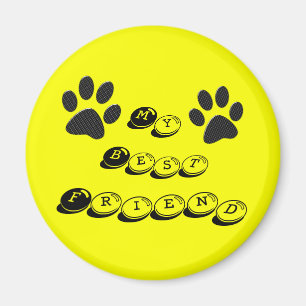 Íman Minha melhor Bolinhas de patas de cachorro em amar