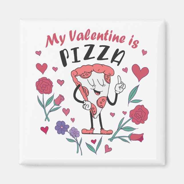 Íman Minha Namorados é Pizza Convite (Frente)