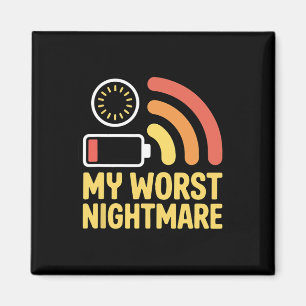 Íman Minha pior noite assustadora sinal de wifi baixo c