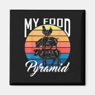 Íman Minha Pirâmide Alimentar Vaca Porco Frango Diverti