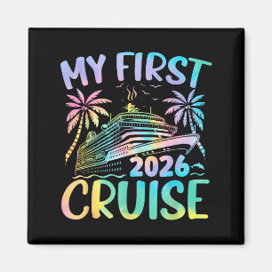 Íman Minha Primeira Viagem de Cruzeiro 2026 Tie Dye Fam