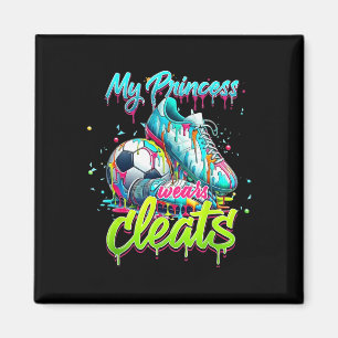 Íman Minha Princesa Usa Crachás Futebol Colorido Ar