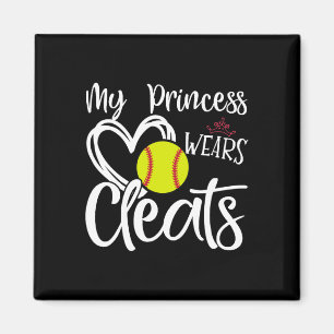 Íman Minha Princesa Usa Crachás Jogadora de Softbol Men