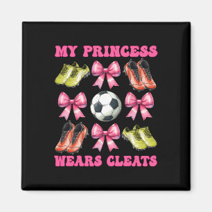 Íman Minha Princesa Usa Crachás Mãe de Futebol Mãe Dia
