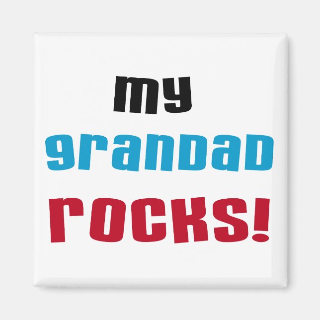 Íman Minha vovó Rocks T-shirts e presentes (Frente)