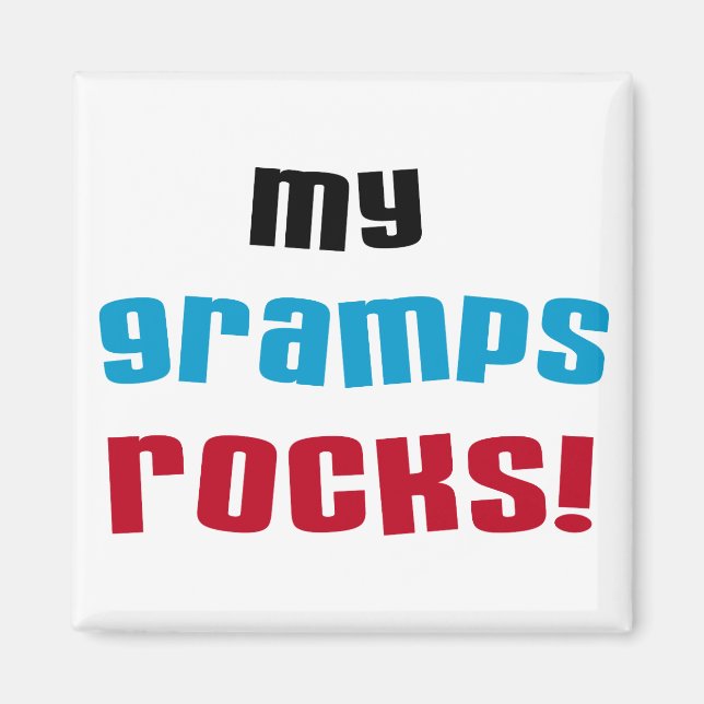 Íman Minha vovó Rocks T-shirts e presentes (Frente)
