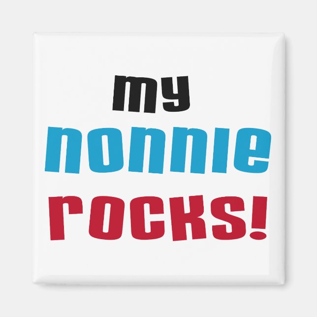Íman Minhas camisetas e presentes de nonnie Rocks (Frente)