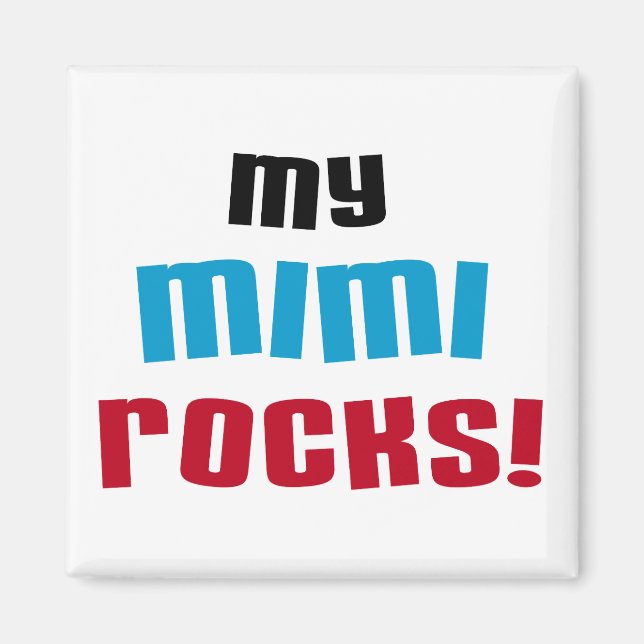 Íman Minhas camisetas e presentes do Mimi Rocks (Frente)