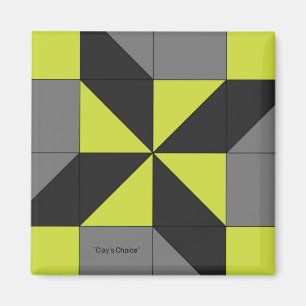 Íman Mini Barn Quilt Bloquear o Magnet "Clay's Choice"