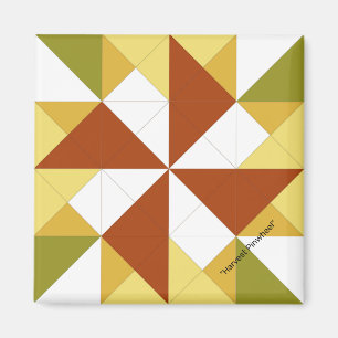 Íman Mini Barn Quilt Colhe o Pino