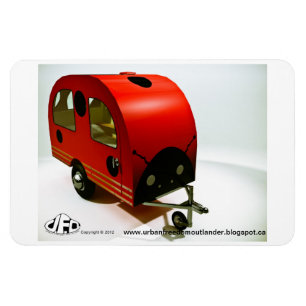 Íman Mini Bike Camper Ladybug estilo Premium Magnet