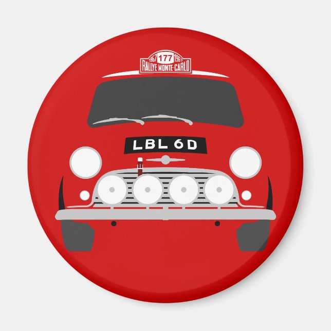 Íman Mini Cooper S. Clássica de Monte Carlo (Frente)