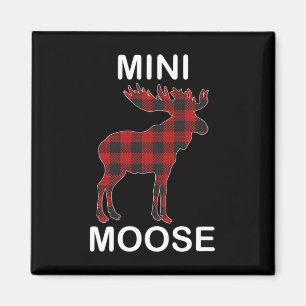 Íman Mini Moose Red Xadrez Buffalo Matando Pajam Famili