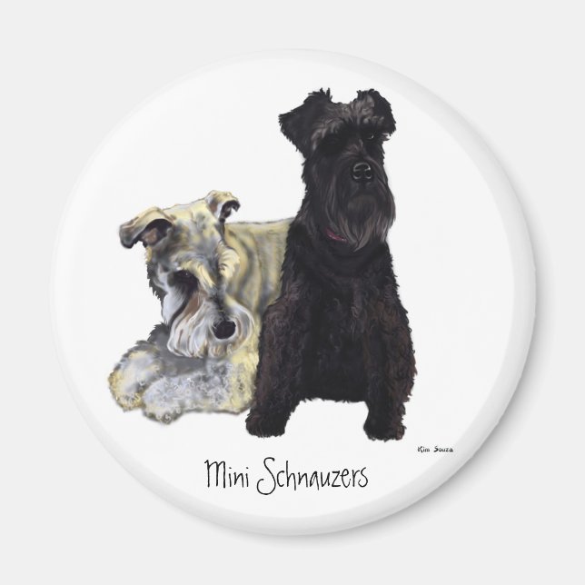 Íman Mini Schnauzers - Magnet (Frente)