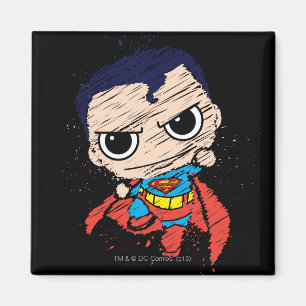 Íman Mini Superman Sketch - Voando