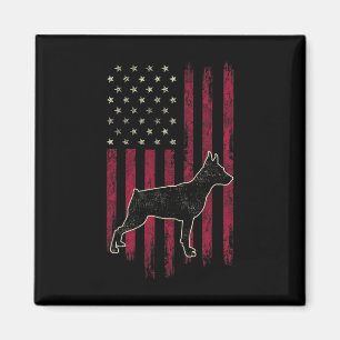 Íman Miniatura Cachorro Pinscher Amplia Bandeira Americ