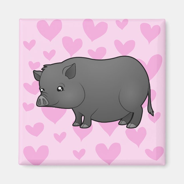 Íman Miniatura Pig Love (Frente)