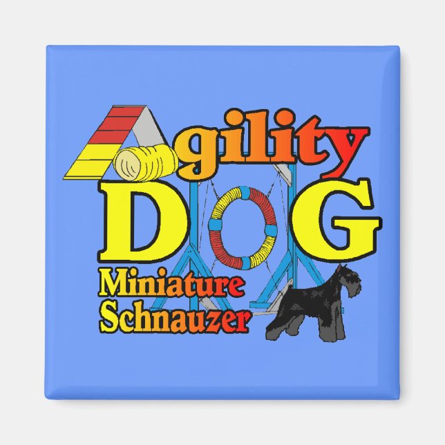 Íman Miniatura_Schnauzer_Agilidade (Frente)