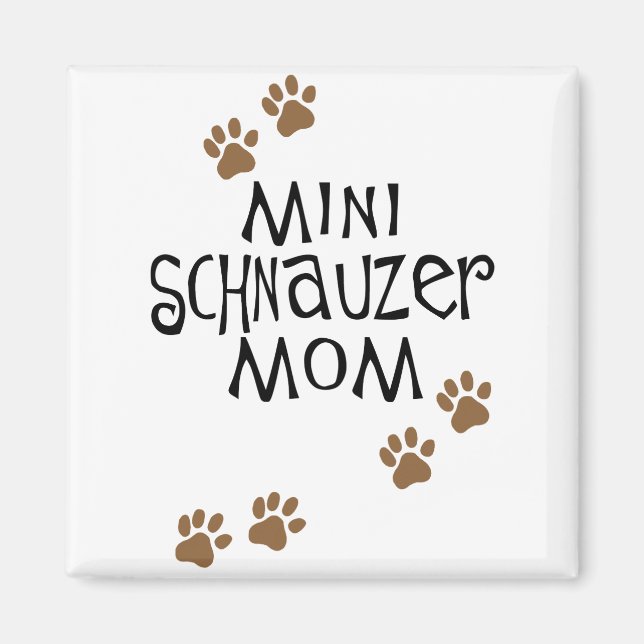 Íman Miniatura Schnauzer Mãe (Frente)