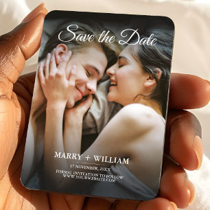 Íman Mínima Trendy Replace Photo Save The Date Card