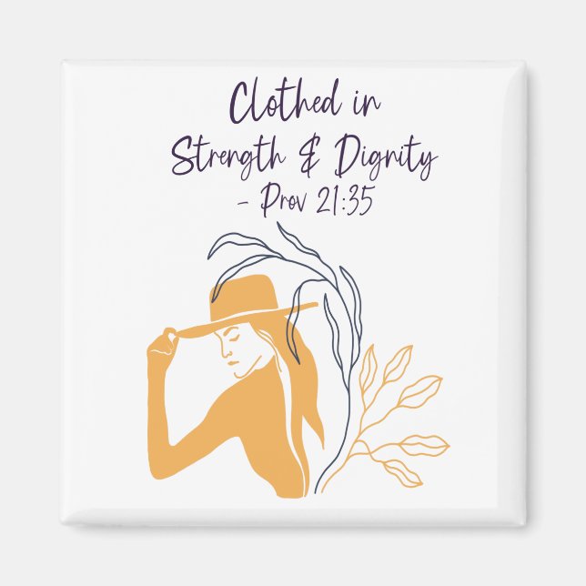 Íman Mínima Vestida Em Forte Boho Woman Lineart (Frente)