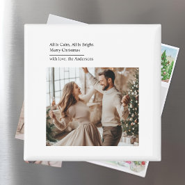 Íman Minimal All Is Calm All Is Bright Christmas Photo 