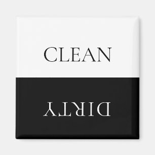 Íman Minimal Clean Dirty Dishwasher Sign Magnet