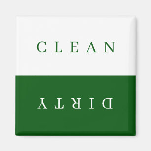 Íman Minimal Clean Dirty Dishwasher Sign Magnet