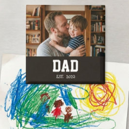 Íman Minimal Dad Established Father's Day Gift Magnet