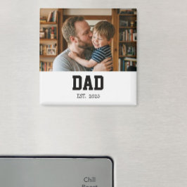 Íman Minimal Dad Established Father's Day Gift Magnet