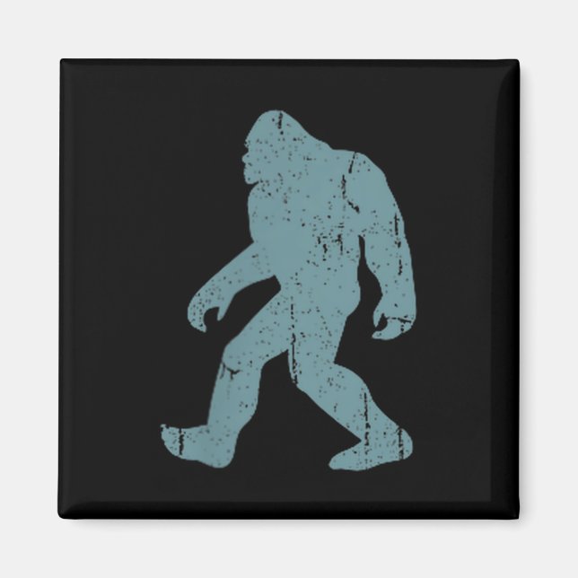 Íman Minimalist Bigfoot Cket Logo Sasquatch Cryptid Coo (Frente)