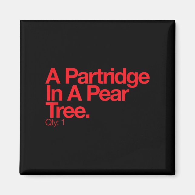 Íman Minimalist Christmas T Shirt - Partridge In A Pear (Frente)