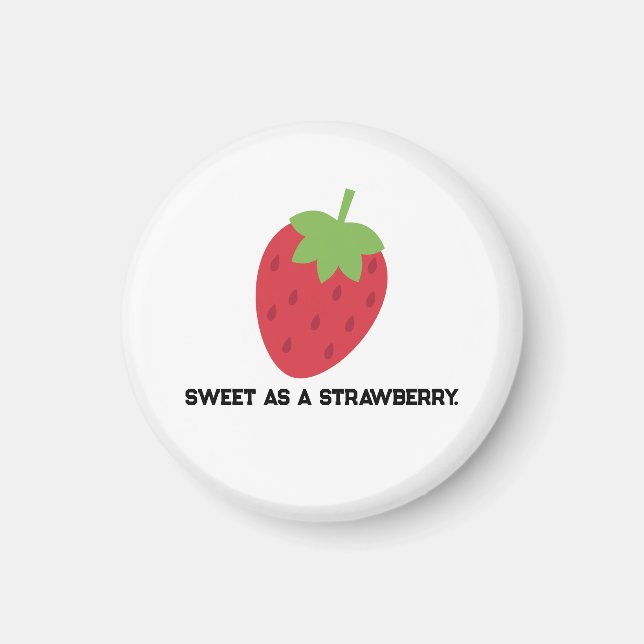 Íman Minimalist sweet strawberry Magnet  (Frente)