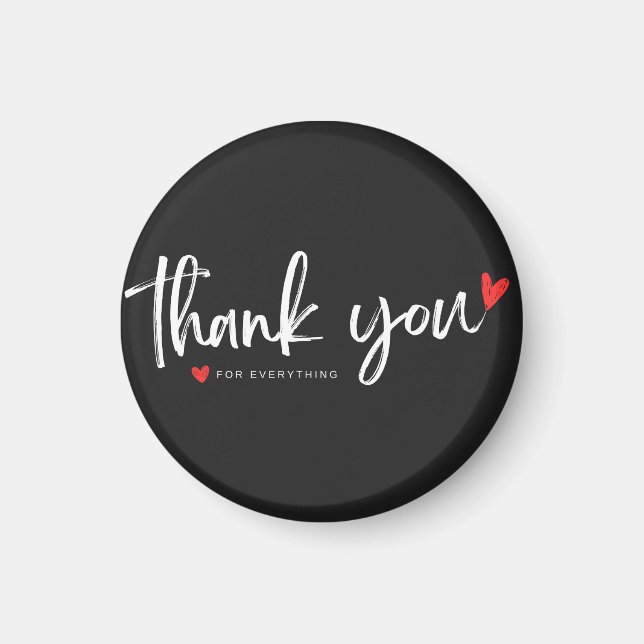 Íman Minimalist Thank You Heart Magnet (Frente)