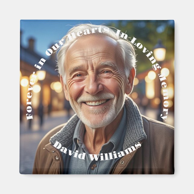 Íman Minimalista 1 Foto Especial Celebração da Vida (Frente)