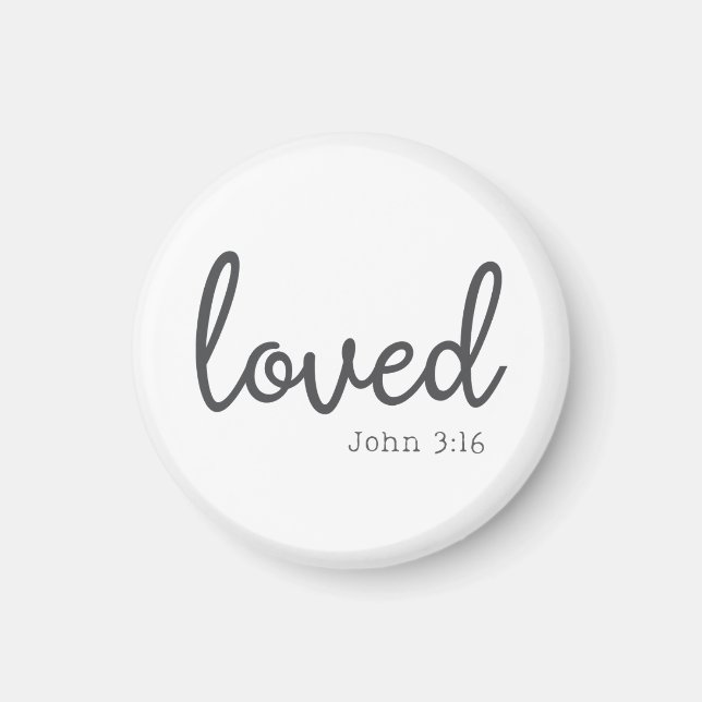Íman Minimalista João 3:16 amor (Frente)