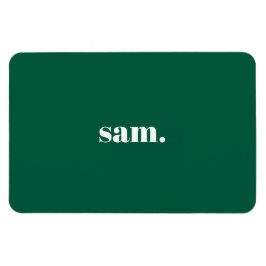 Íman Minimalista texto personalizado negrito verde
