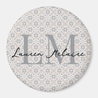 Íman Minimalistic Monogram Script Name Spanish Tile