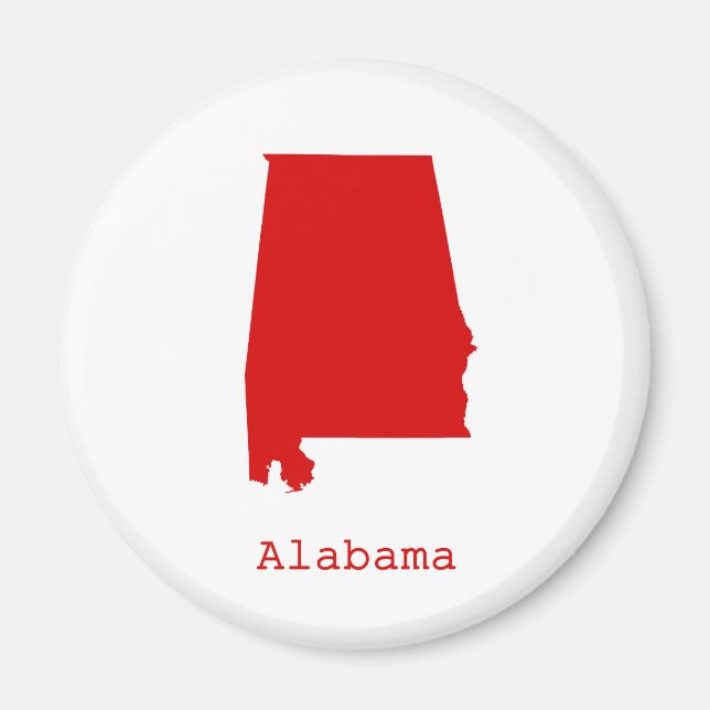 Íman Mínimo Alabama Estados Unidos (Frente)