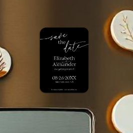 Íman Mínimo de Rico de Script Preto e Branco Salvar a D