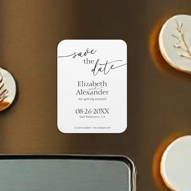 Íman Mínimo de Rico de Script Preto e Branco Salvar a D (Criador carregado)