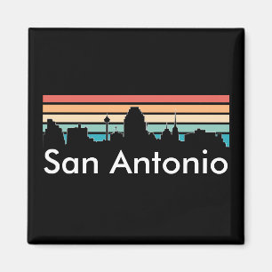 Íman Mínimo San Antonio Vintage Sunset Skyline